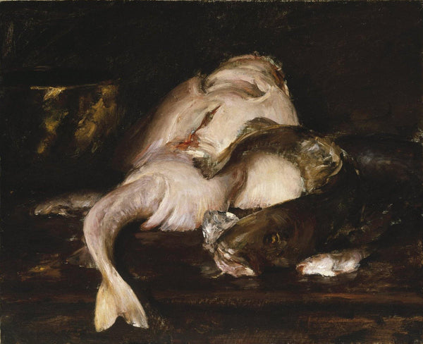pintura Bodegón De Pescado - William Merritt Chase
