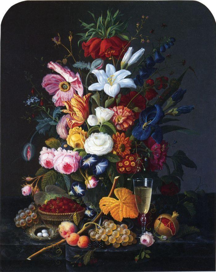 pintura Bodegón Floral - Severin Roesen
