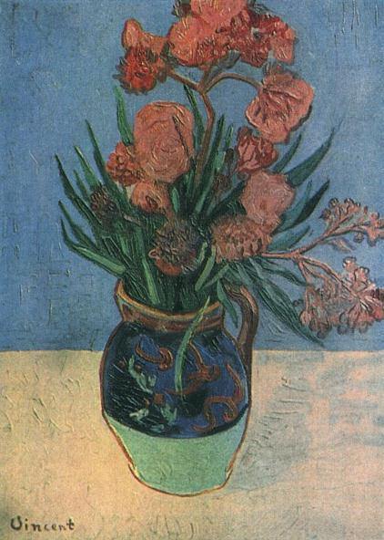 pintura Bodegon Florero Con Adelfas - Vincent Van Gogh