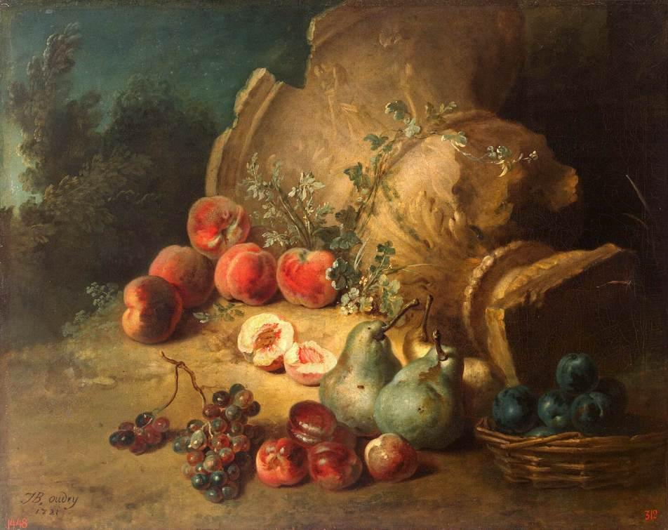 pintura Bodegón con Frutas - Jean-Baptiste Oudry
