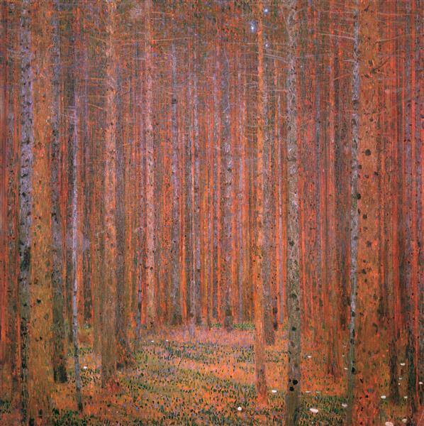 pintura Bosque De Abetos I - Gustav Klimt