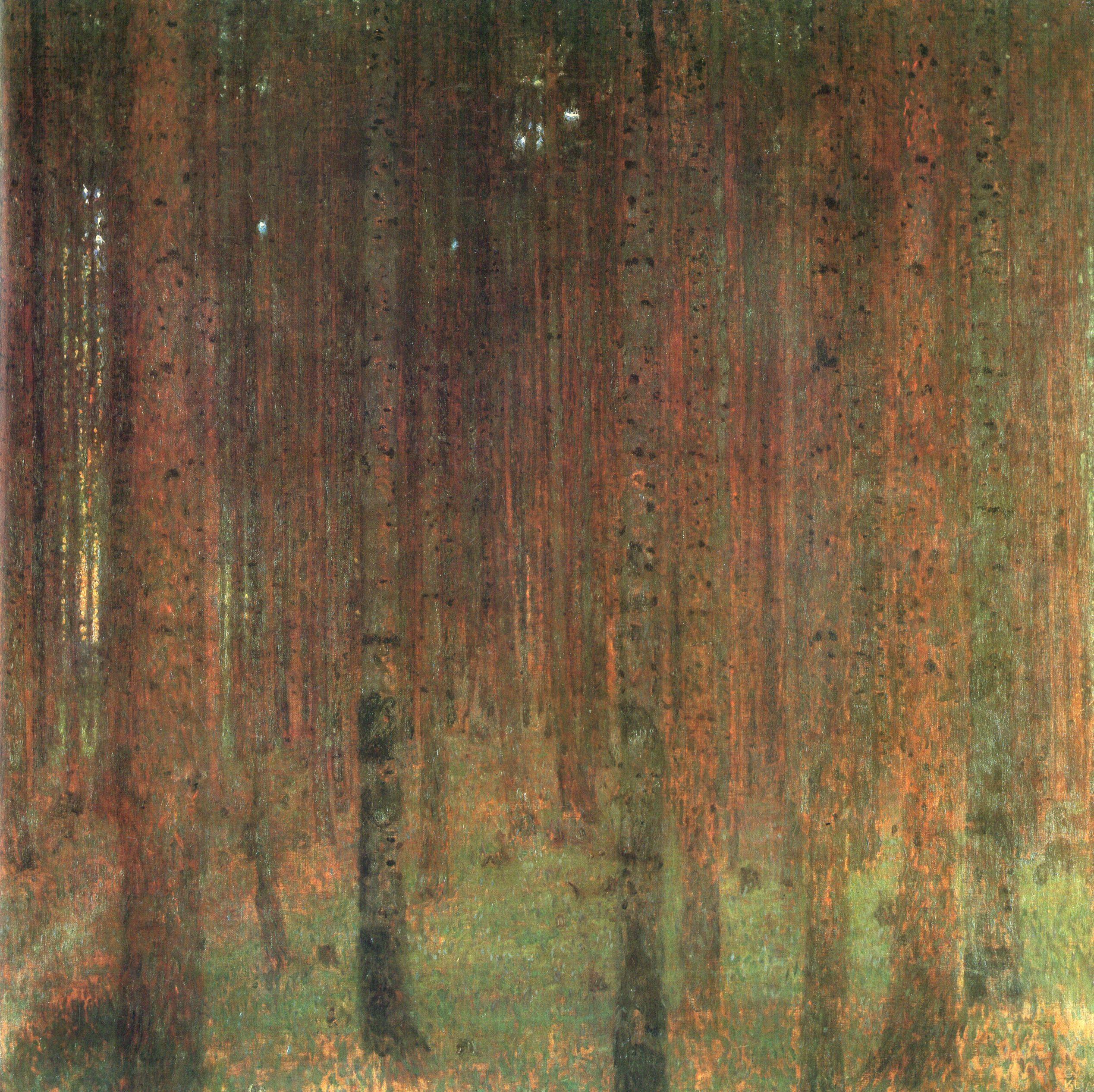 pintura Bosque De Pinos II - Gustav Klimt