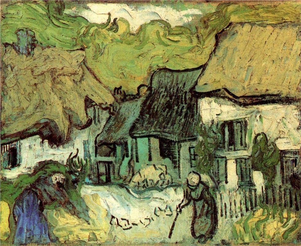pintura Cabañas Con Techo De Paja En Jorgus - Vincent Van Gogh