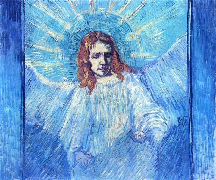 pintura Cabeza De Un Ángel, Según Rembrandt - Vincent Van Gogh