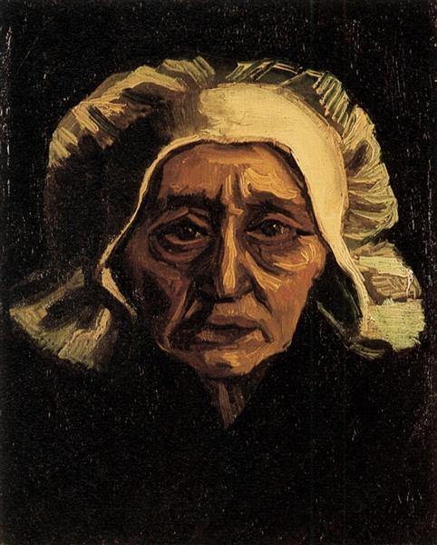 pintura Cabeza De Una Anciana Campesina Con Gorra Blanca - Vincent Van Gogh