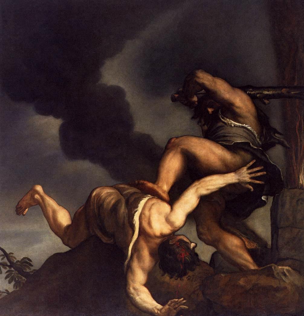 pintura Caín Y Abel - Tiziano