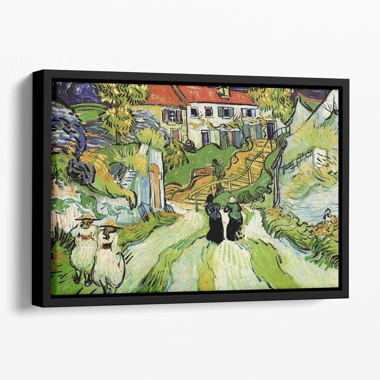 Village Street And Steps At Auvers With Figures