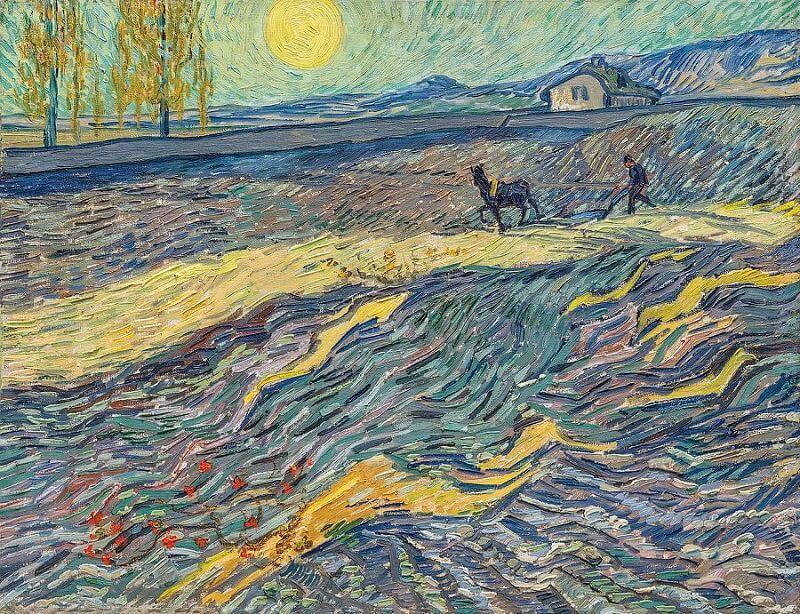 pintura Campo Cerrado Con El Labrador - Vincent Van Gogh