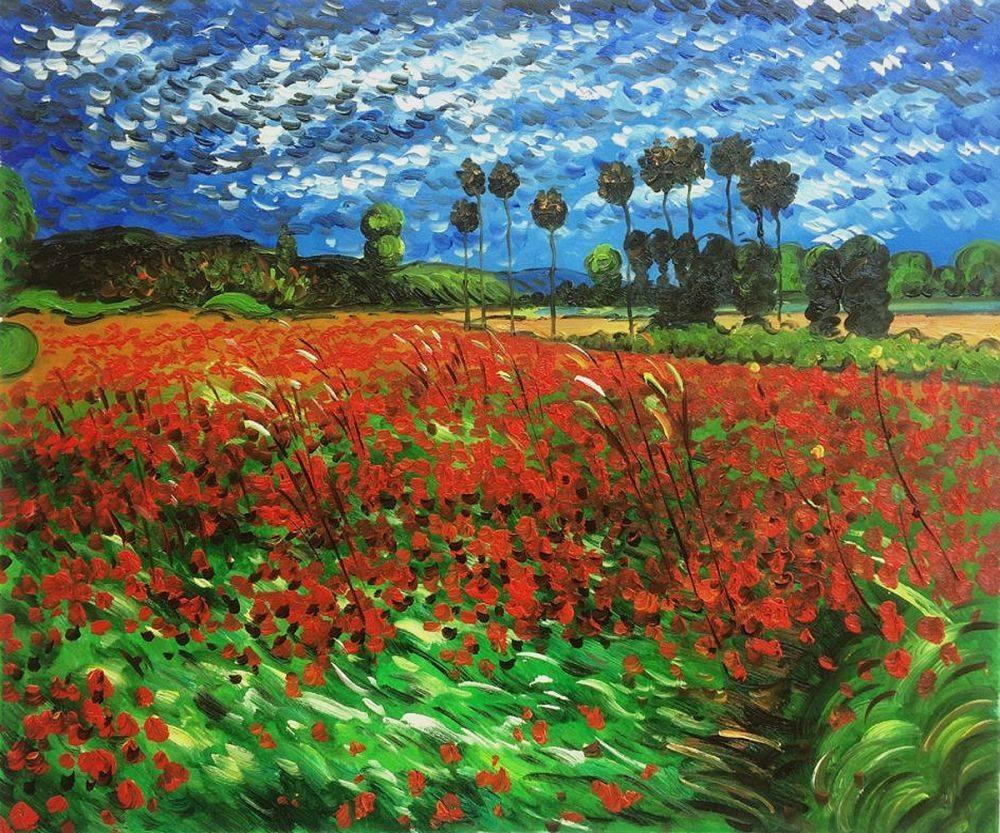 pintura Campo Con Amapolas - Vincent Van Gogh