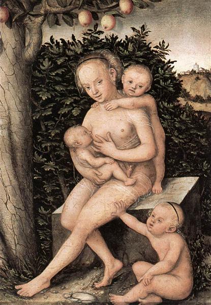 pintura Caridad - Lucas Cranach El Viejo