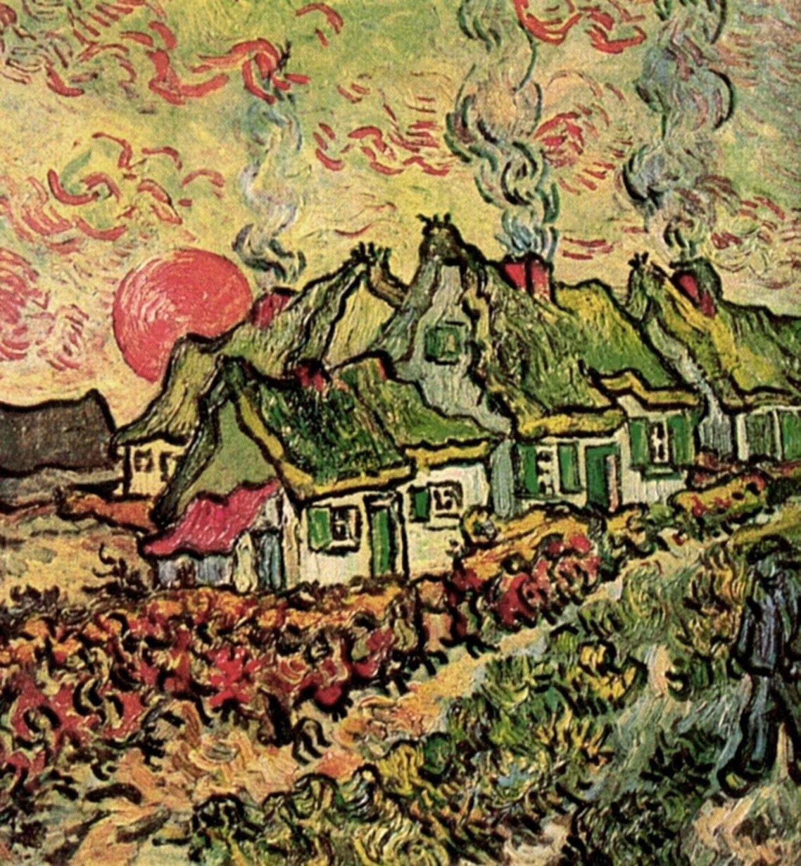 pintura Casas Rurales Reminiscencia Del Norte - Vincent Van Gogh
