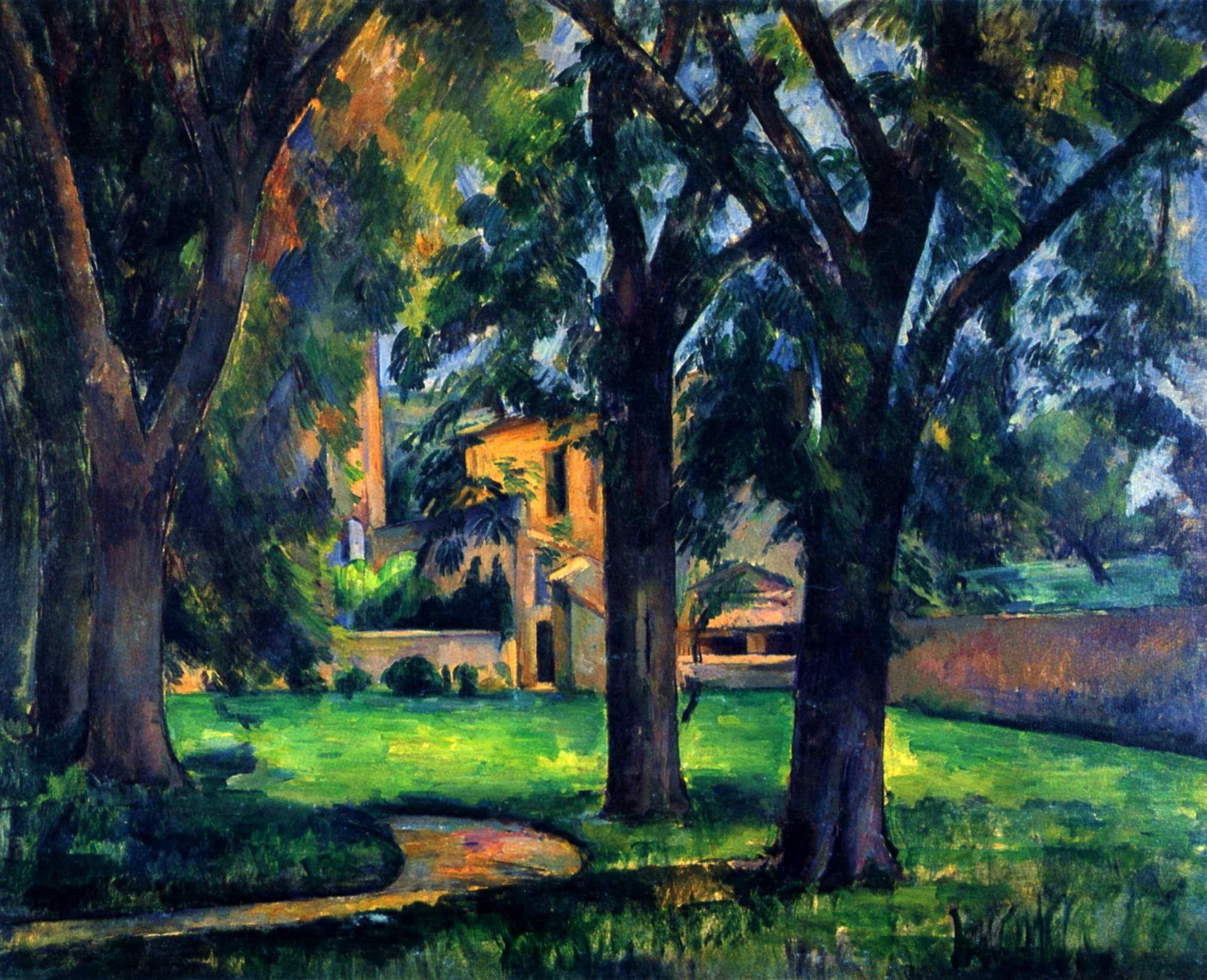 pintura Castaño Y Granja - Paul Cezanne