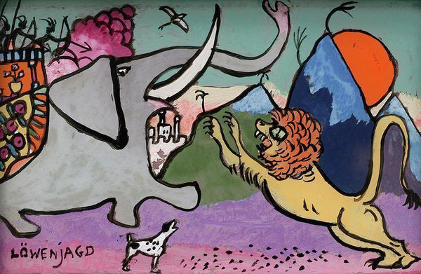 pintura Caza De Leones - Wassily Kandinsky