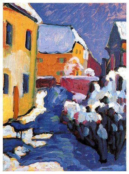 pintura Cementerio Y Vicaría En Kochel - Wassily Kandinsky