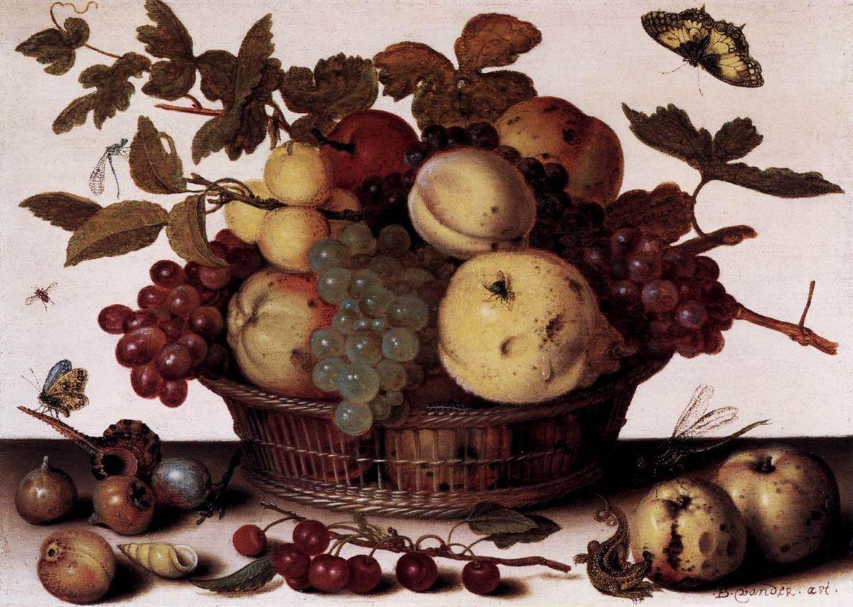 pintura Cesta De Frutas - Balthasar Van Der Ast