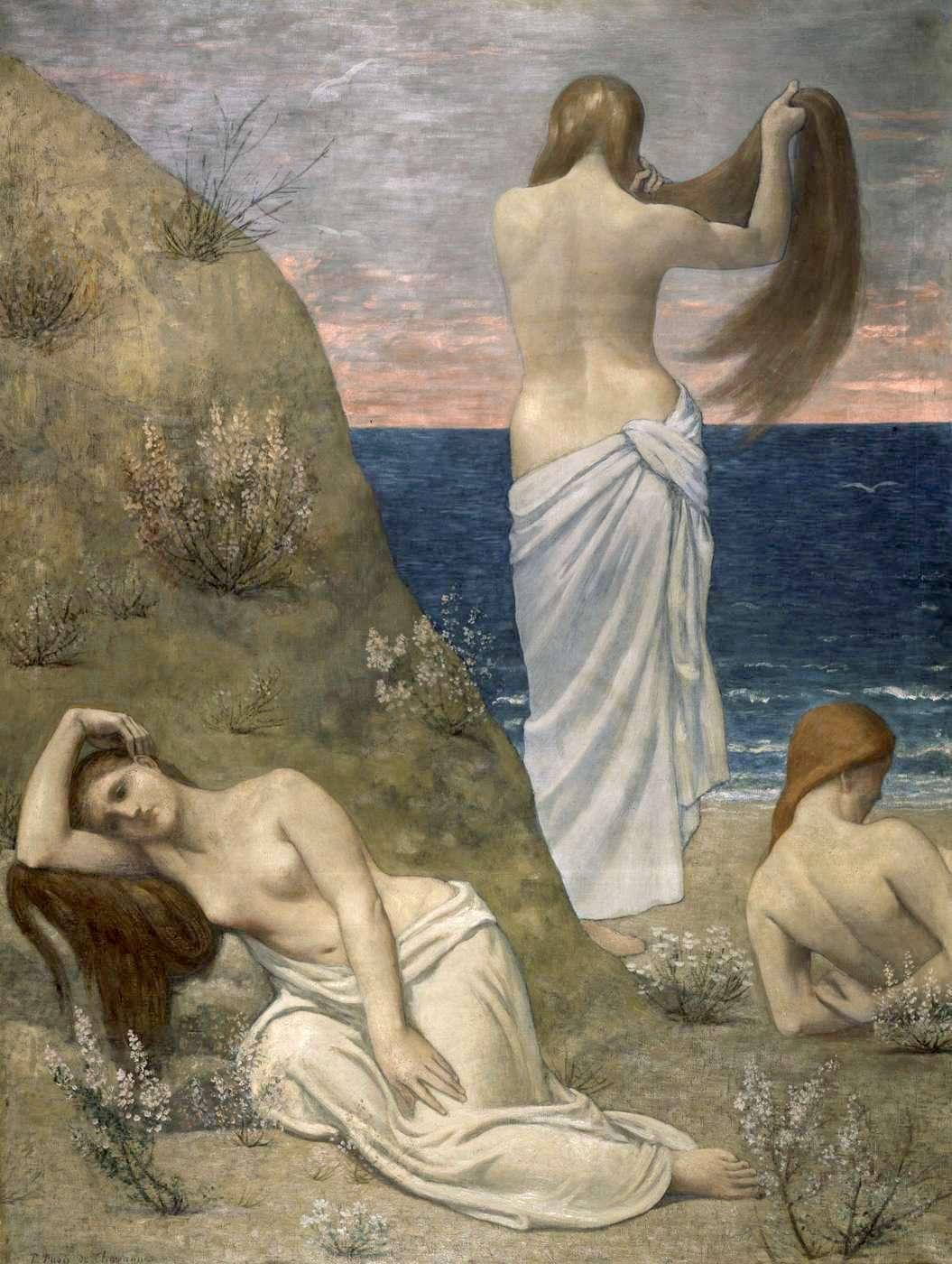 pintura Chicas Jóvenes Junto Al Mar - Pierre Puvis De Chavannes