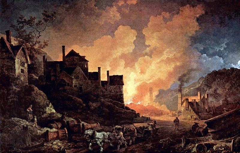 pintura Coalbrookdale Por La Noche - Philip James De Loutherbourg