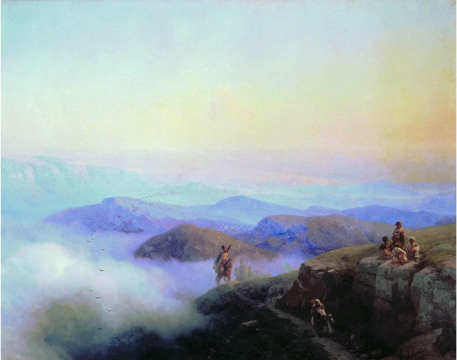 pintura Cordillera De Las Montañas Del Cáucaso - Ivan Aivazovsky