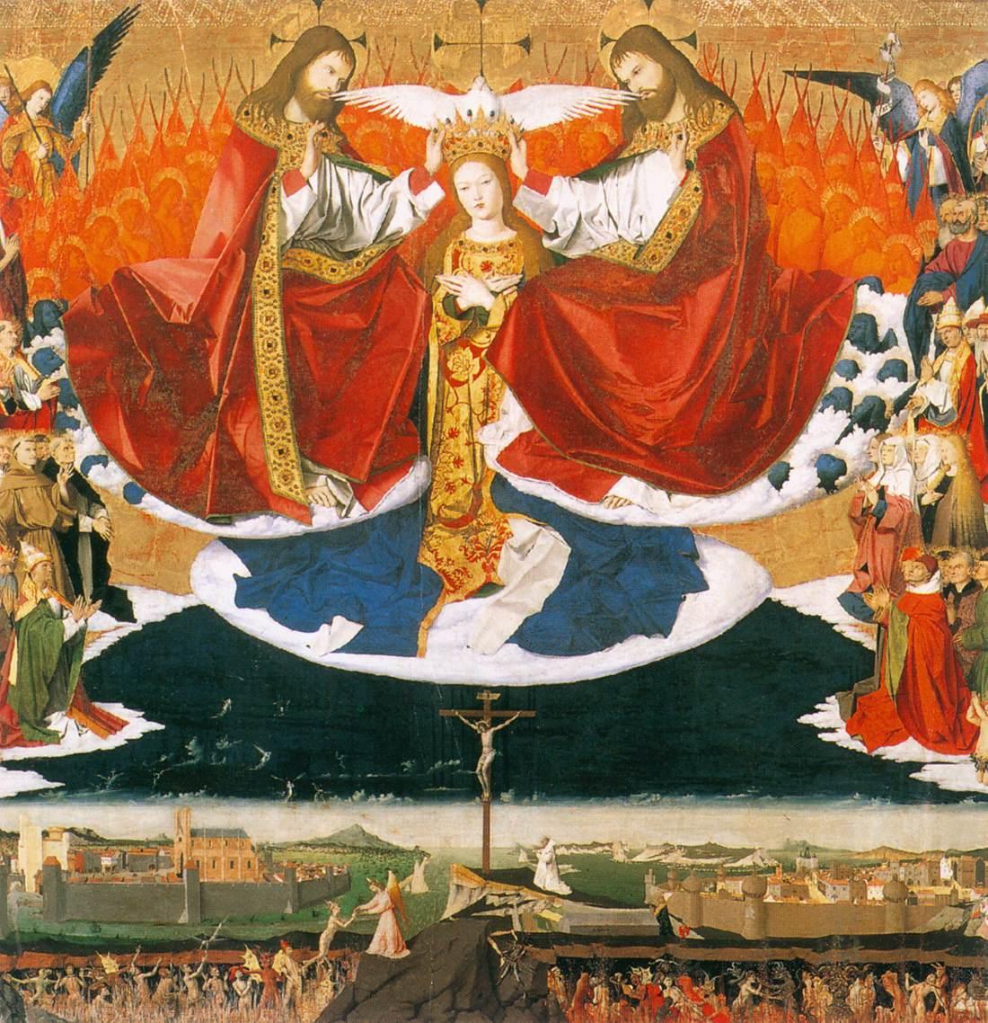 pintura Coronación De La Virgen - Enguerrand Charonton