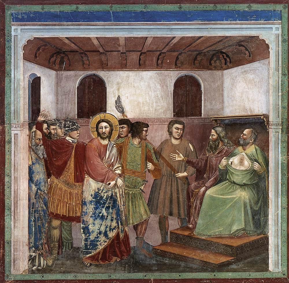 pintura Cristo Ante Caifás :32. - Giotto Scrovegni