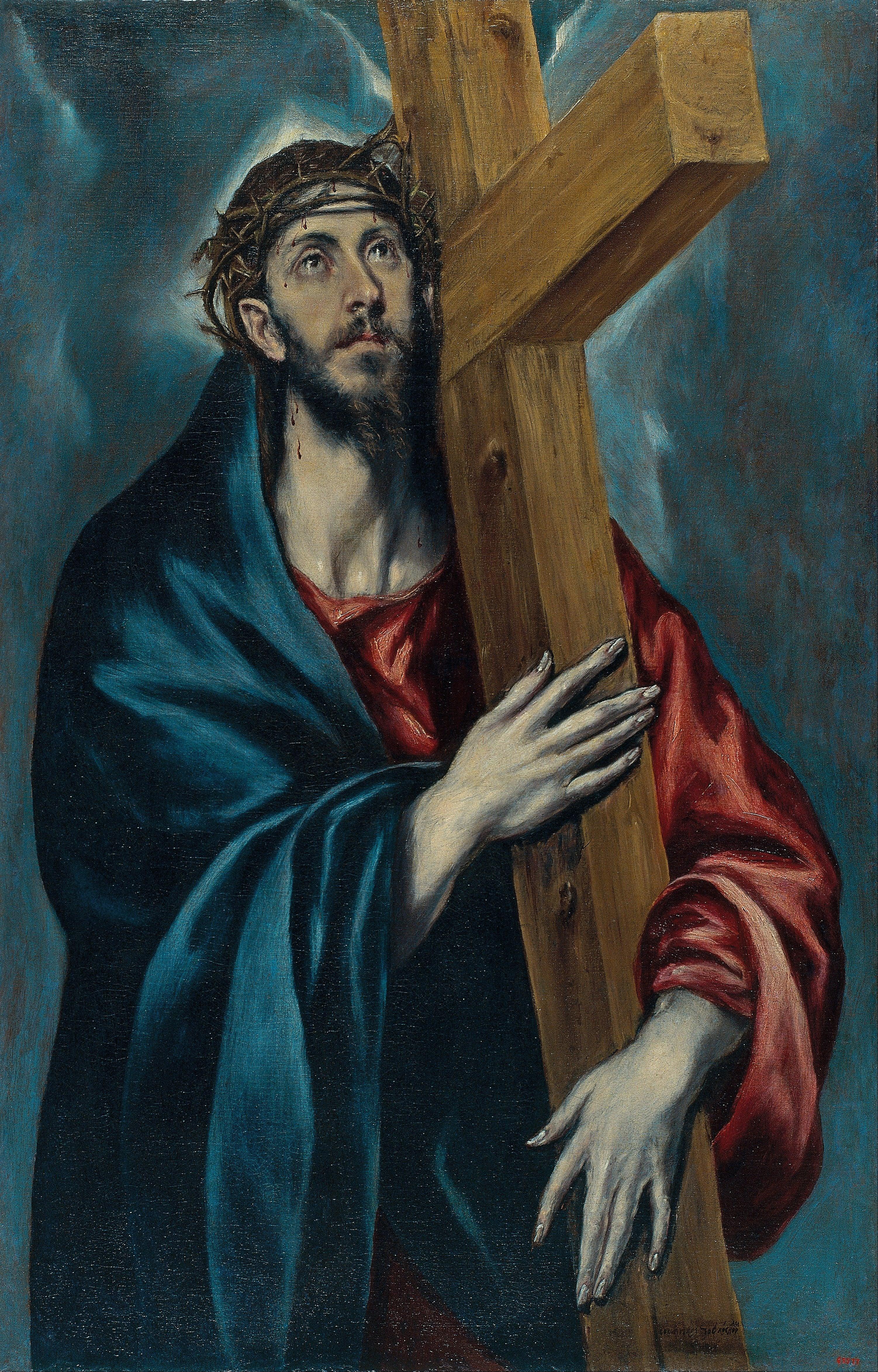 pintura Cristo Cargando la Cruz - El Greco