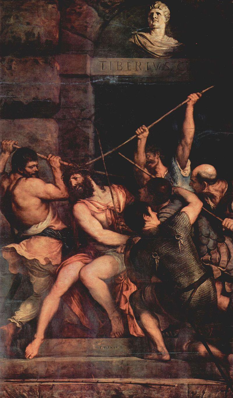 pintura Cristo Coronado De Espinas -Tiziano