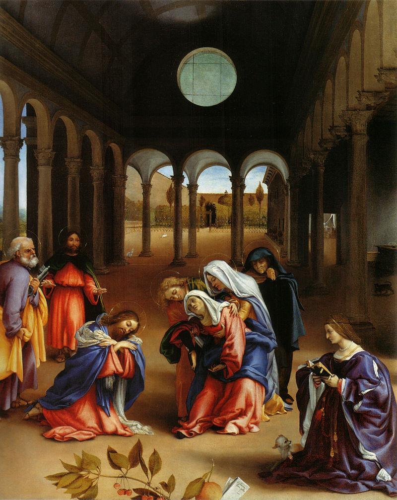 pintura Cristo Despidiéndose De Su madre - Lorenzo Lotto
