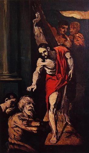 pintura Cristo En El Limbo - Paul Cezanne