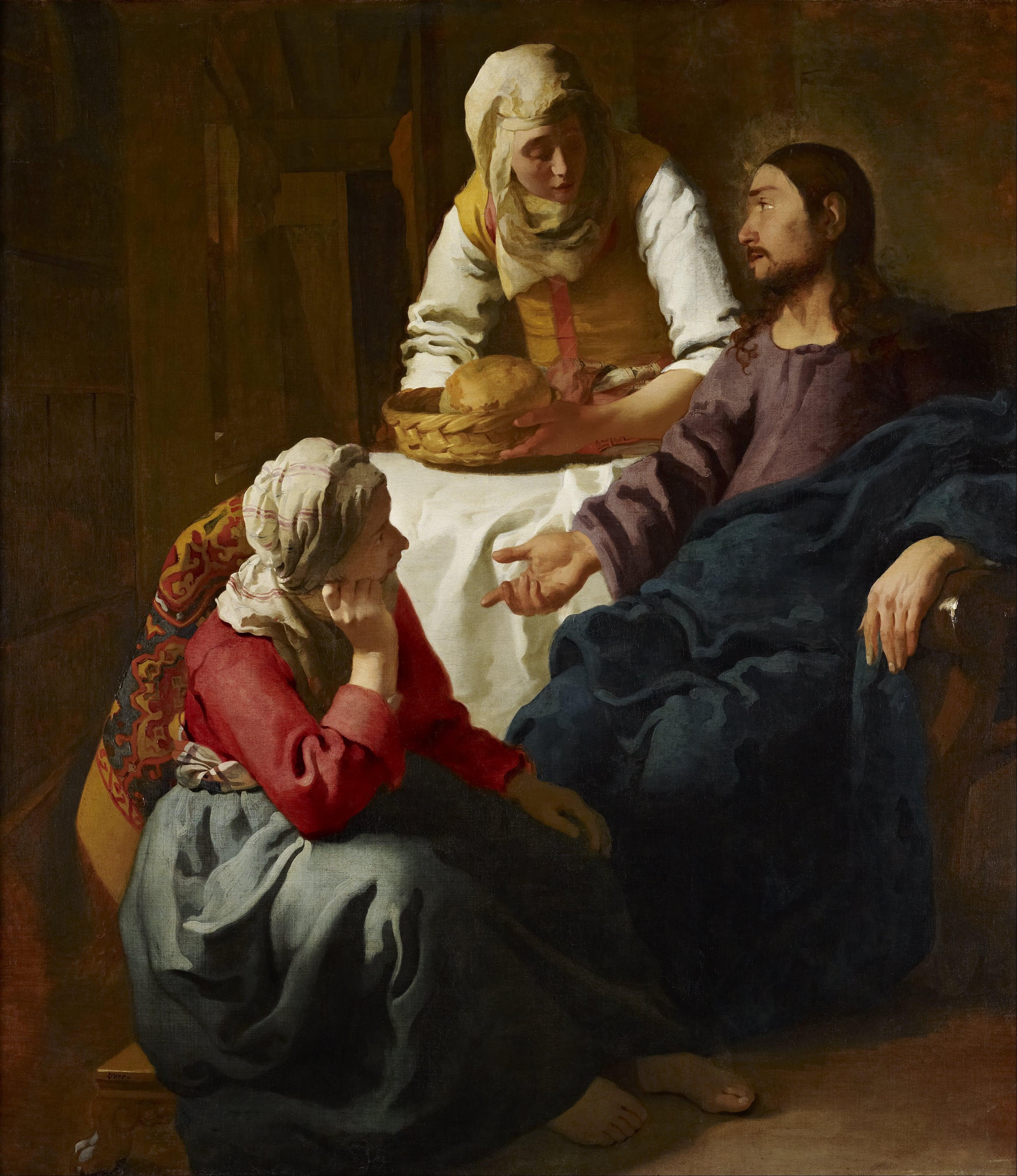 pintura Cristo En La Casa De Marta Y María - Johannes Vermeer