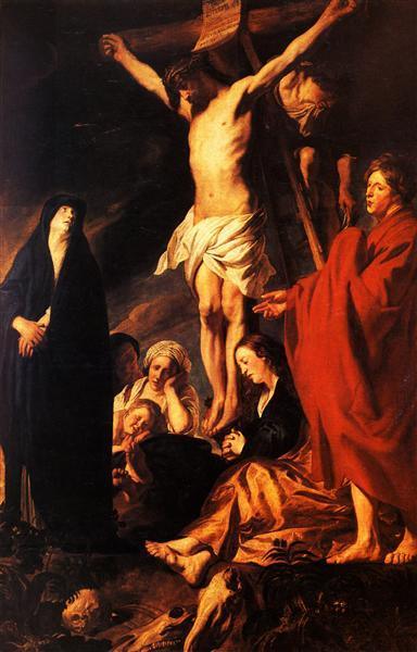 pintura Cristo En Una Cruz - Jacob Jordaens