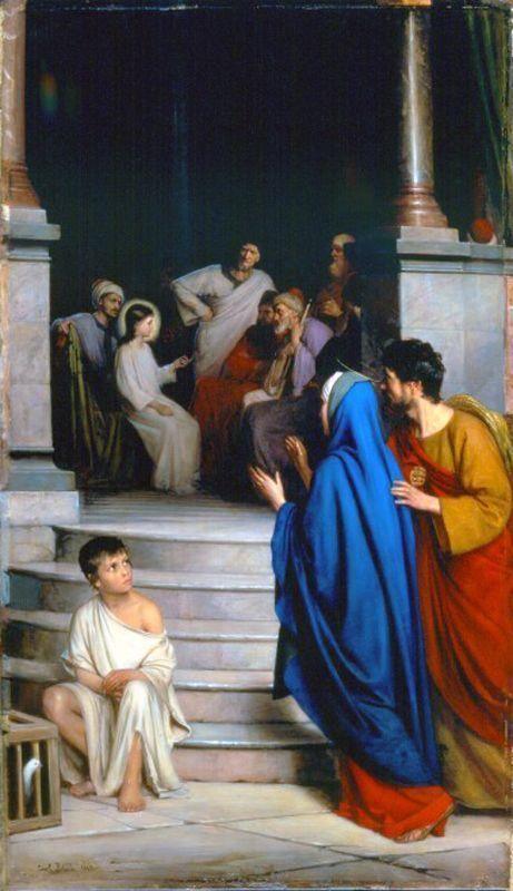 pintura Cristo Enseñando En El Templo - Carl Bloch