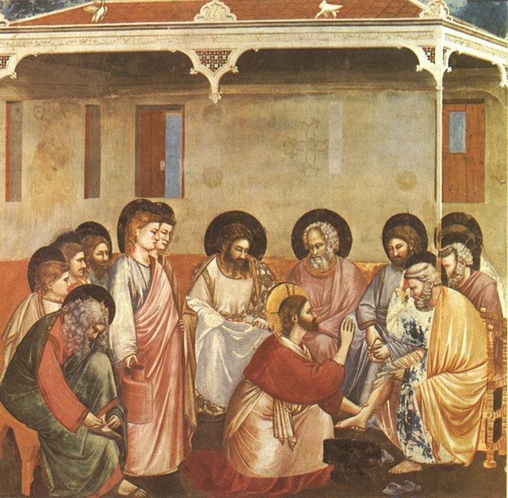 pintura Cristo Lavando Los Pies De Los Discípulos - Giotto Di Bondone