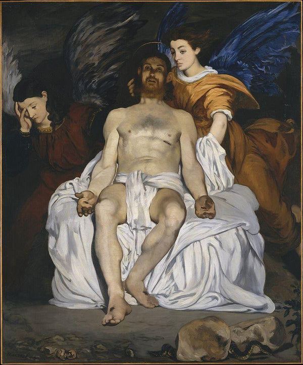 pintura Cristo Muerto Y Dos Ángeles - Édouard Manet
