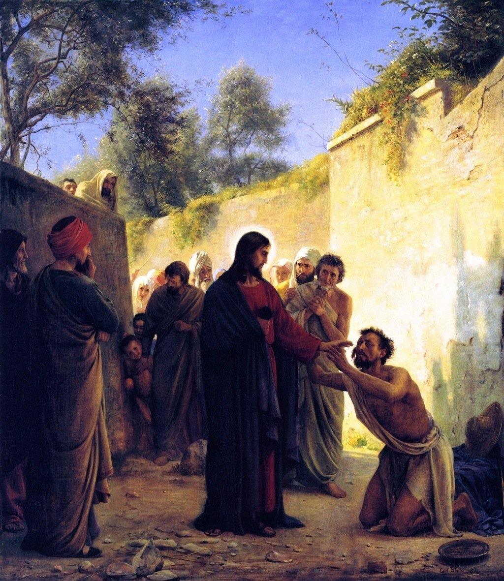 pintura Cristo Sanando - Carl Bloch