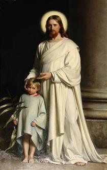 pintura Cristo Y El Niño - Carl Bloch
