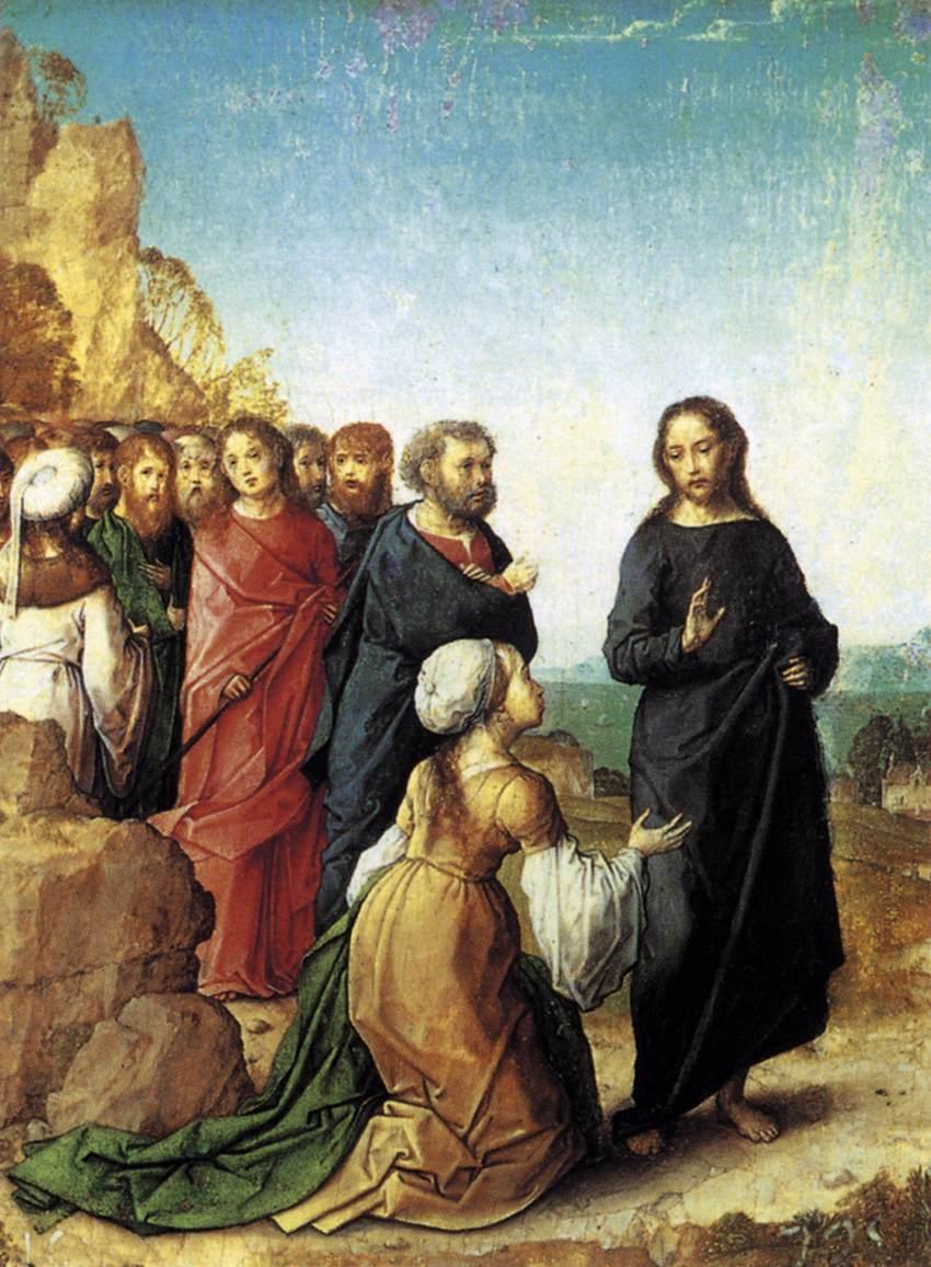 pintura Cristo Y La Mujer Cananea - Juan De Flandes