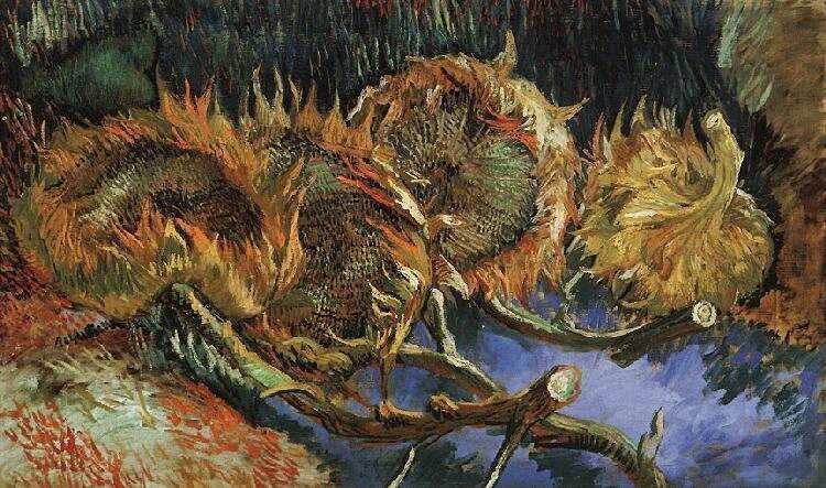 pintura Cuatro Girasoles Marchitos - Vincent Van Gogh