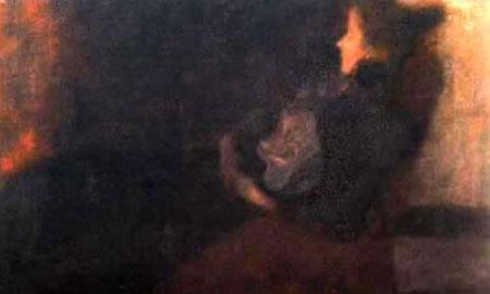 pintura Dama Junto A La Chimenea - Gustav Klimt