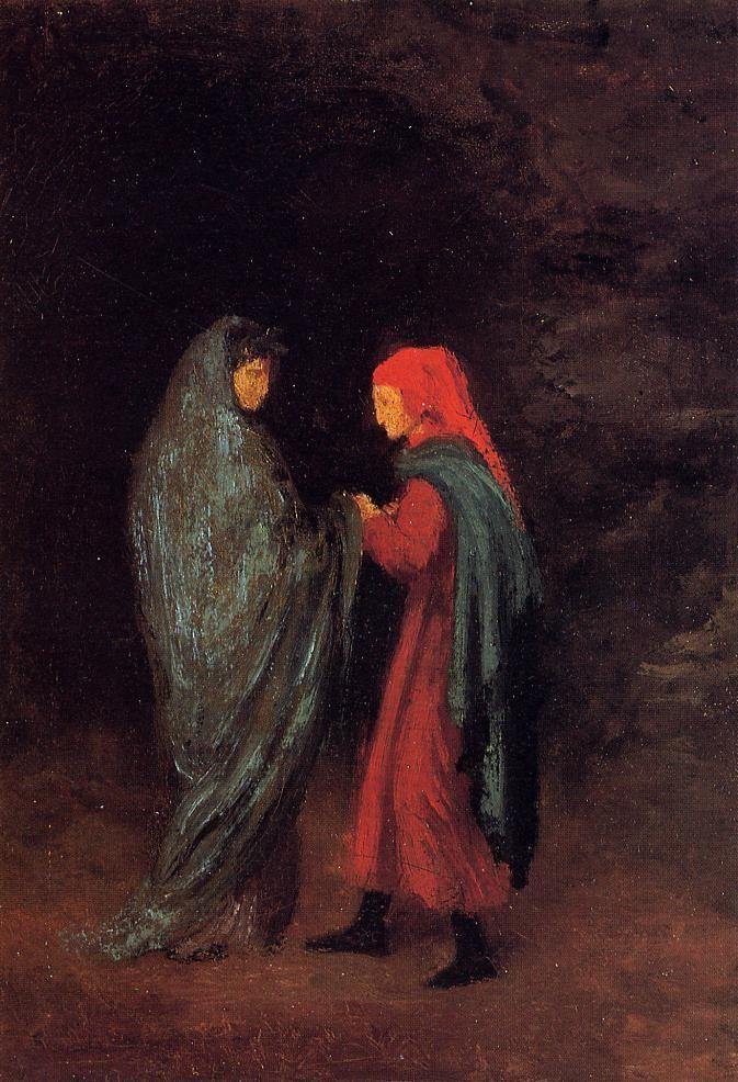 pintura Dante Y Virgilio En La Entrada Al Infierno - Edgar Degas