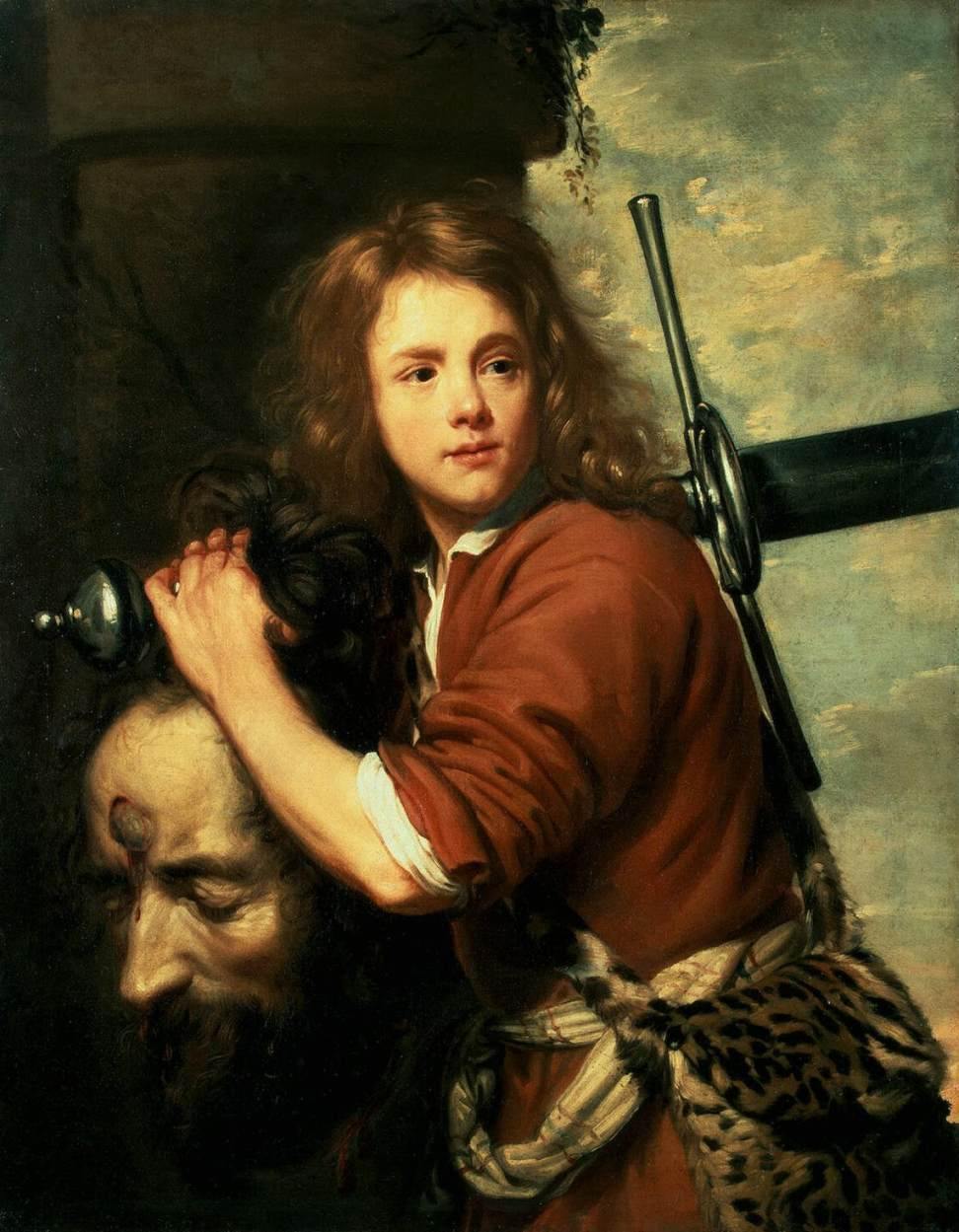 pintura David Con La Cabeza De Goliat - Jacob Van Oost El Viejo