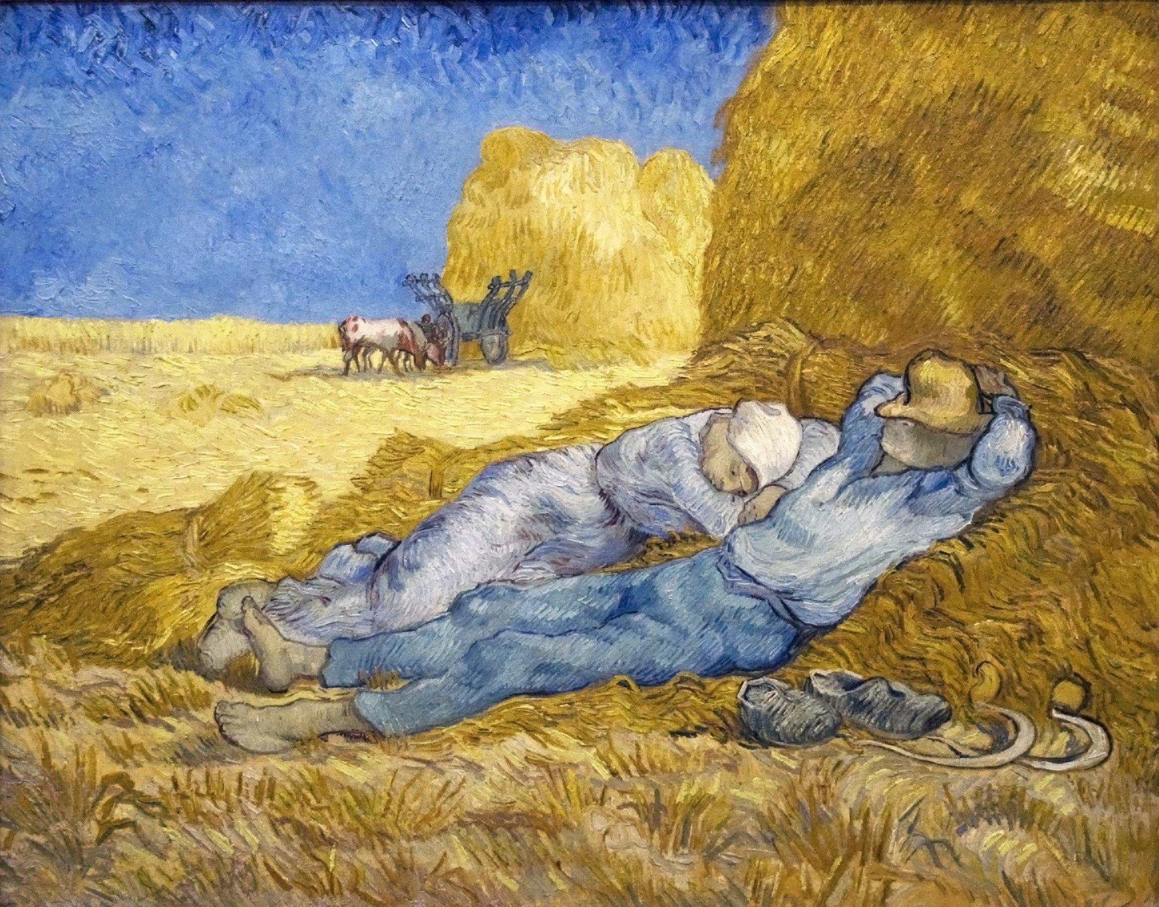 pintura Descanso Del Trabajo, Después De Millet - Vincent Van Gogh
