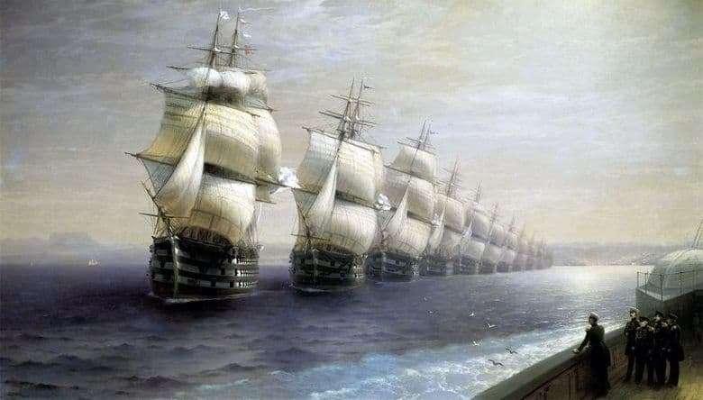 pintura Desfile De La Flota Del Mar Negro - Ivan Aivazovsky