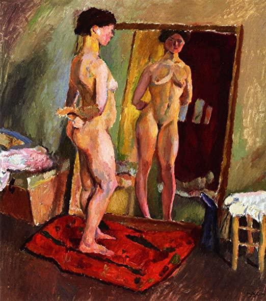 pintura Desnuda Antes De Un Espejo - Pascin