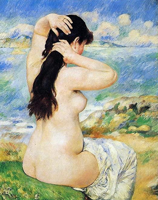 pintura Desnuda Arreglando Su Cabello - Pierre-Auguste Renoir