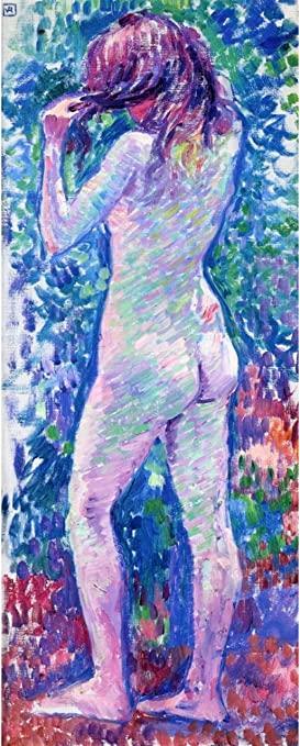 pintura Desnuda Desde Atrás Arreglando Su Cabello - Theo Van Rysselberghe