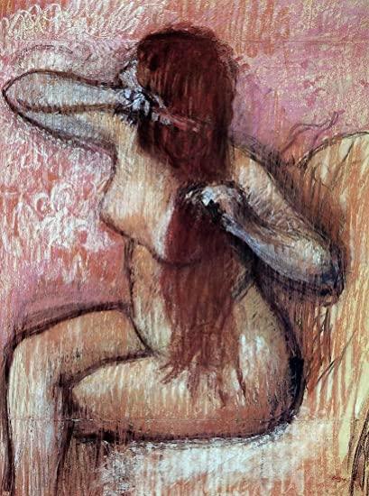 pintura Desnuda Sentada Peinándose El Pelo - Edgar Degas