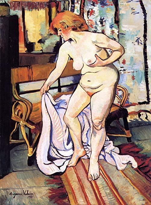 pintura Desnudo De Pie Delante De Cortinas - Suzanne Valadon