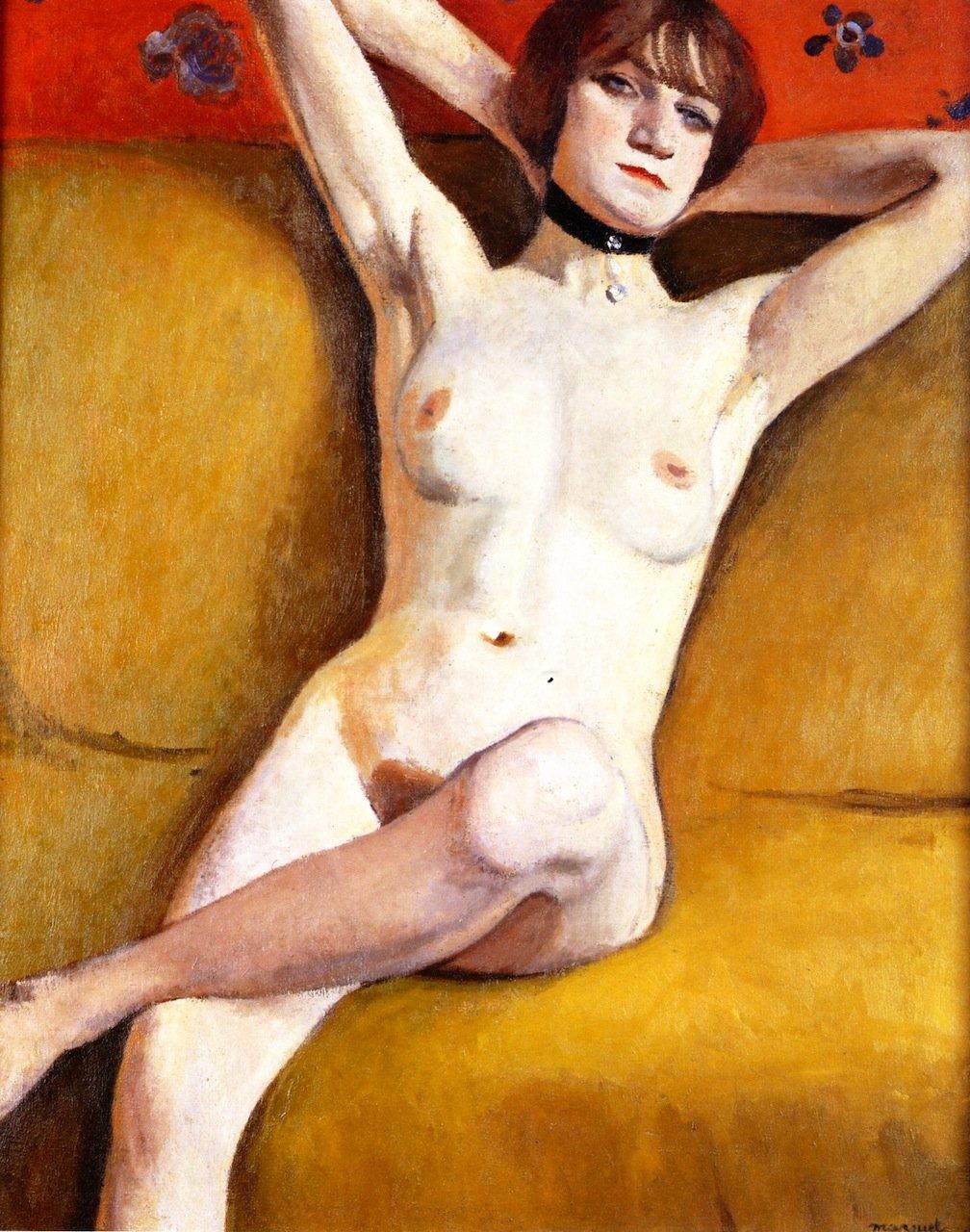 pintura Desnudo En Un Diván - Albert Marquet