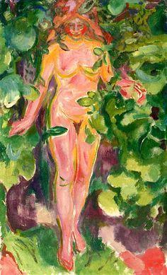 pintura Desnudo Femenino En El Bosque - Edvard Munch