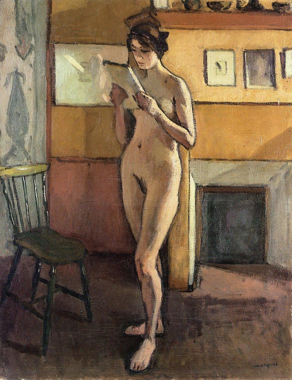 pintura Desnudo Junto A La Chimenea - Albert Marquet